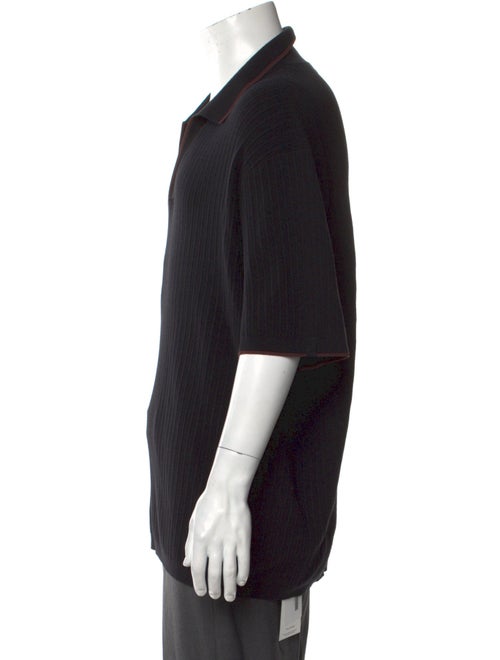 Rag & Bone Crew Neck Three-Quarter Sleeve Polo Sweater