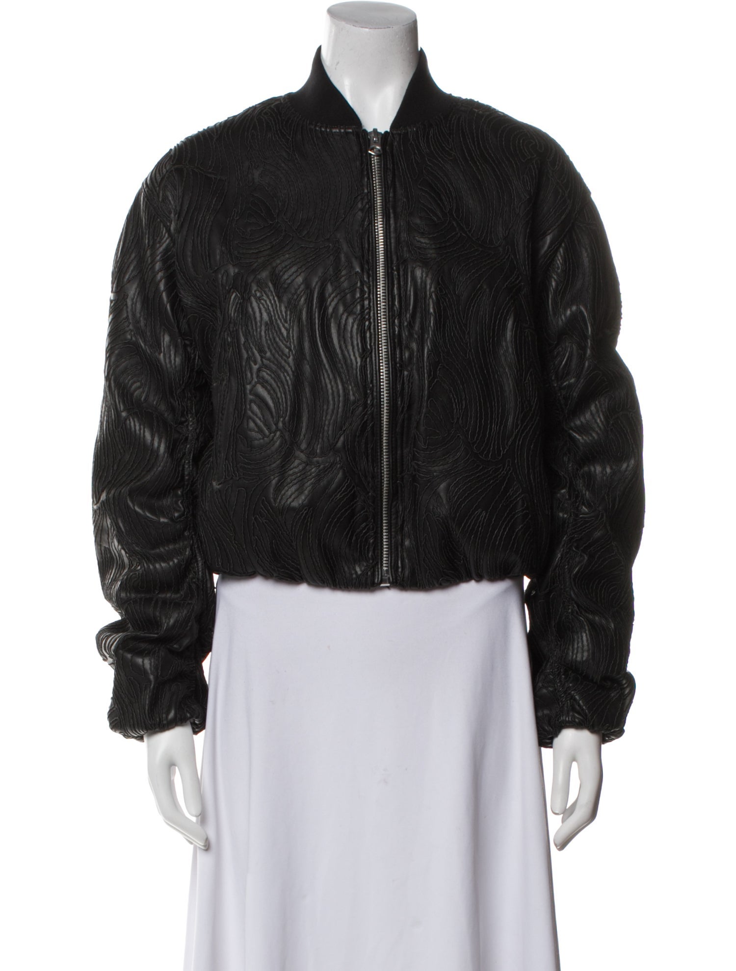 Rag & Bone Faux Leather Bomber Jacket
