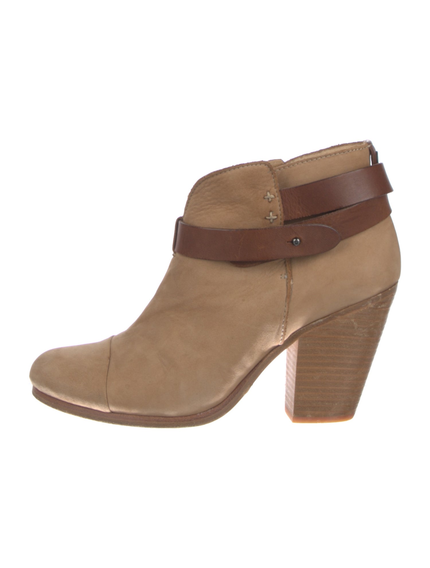 Rag & Bone Nubuck Leather Trim Embellishment Boots