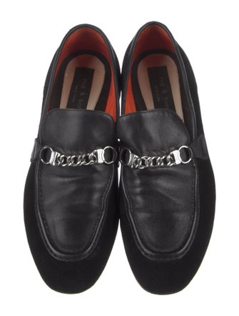 Rag & Bone Suede Chain-Link Accents Loafers