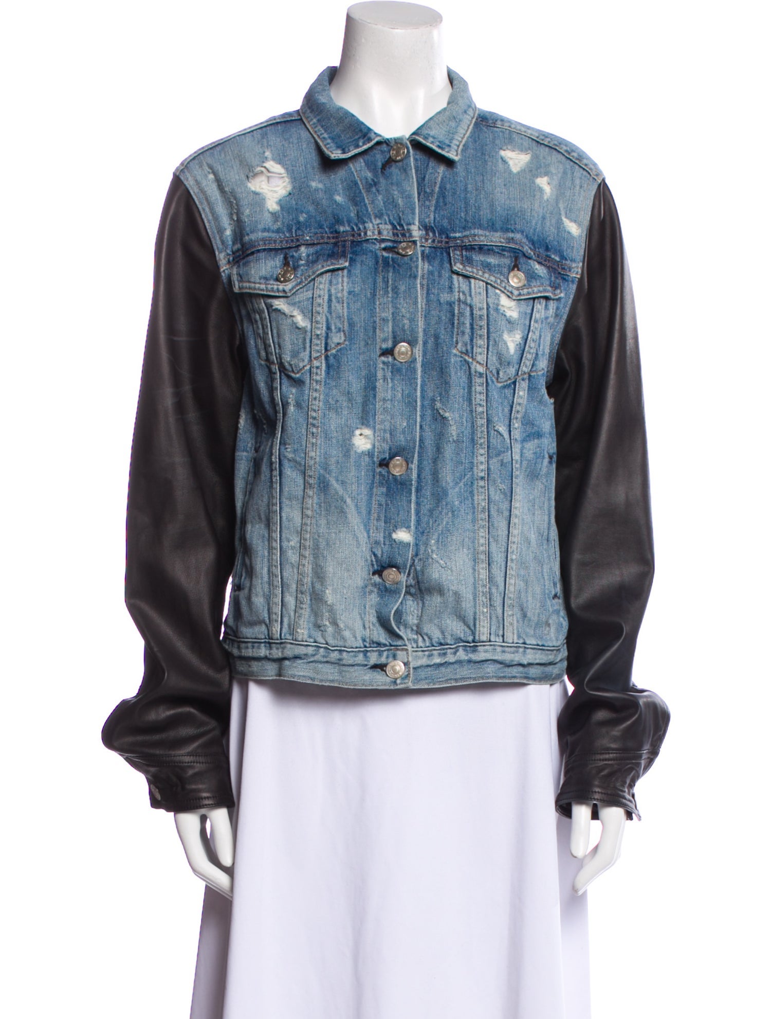 Rag & Bone Colorblock Pattern Denim Jacket