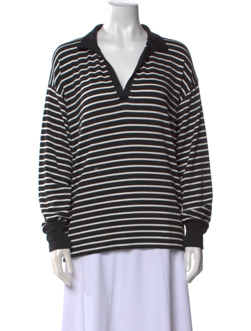 Rag & Bone Striped V-Neck Top