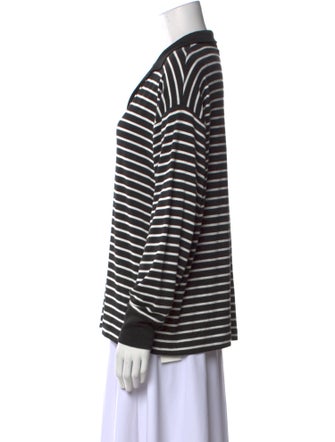 Rag & Bone Striped V-Neck Top
