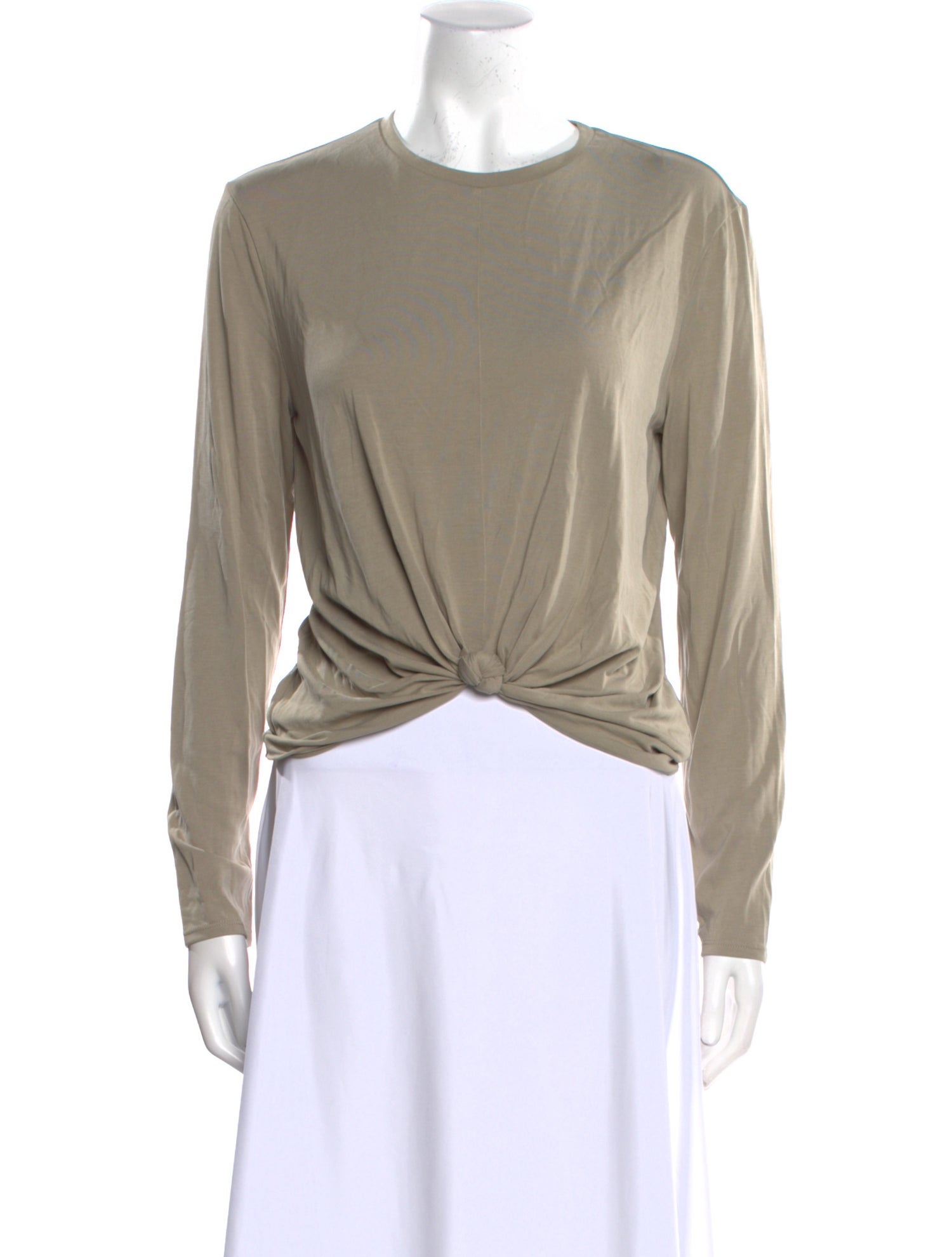 Rag & Bone Crew Neck Long Sleeve Crop Top