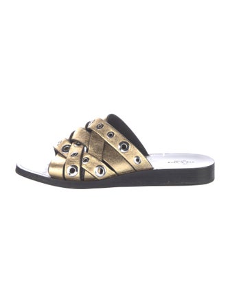 Rag & Bone Leather Lasercut Accents Slides