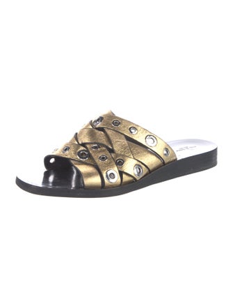Rag & Bone Leather Lasercut Accents Slides