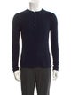 Rag & Bone Merino Wool Crew Neck Polo Sweater