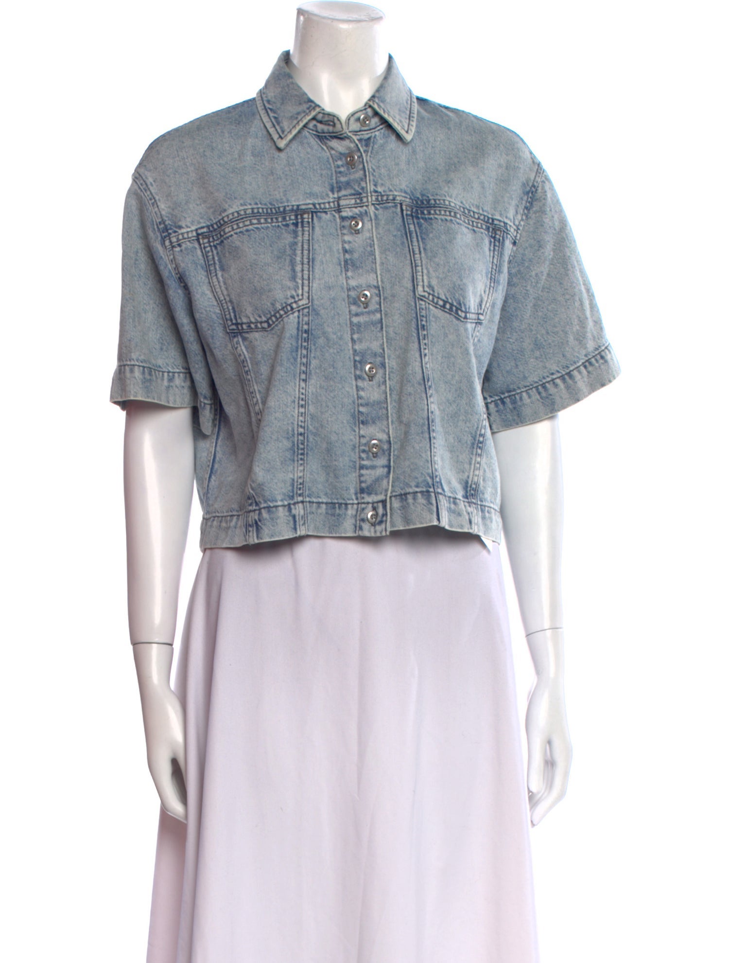 Rag & Bone Short Sleeve Crop Top