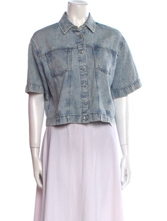 Rag & Bone Short Sleeve Crop Top