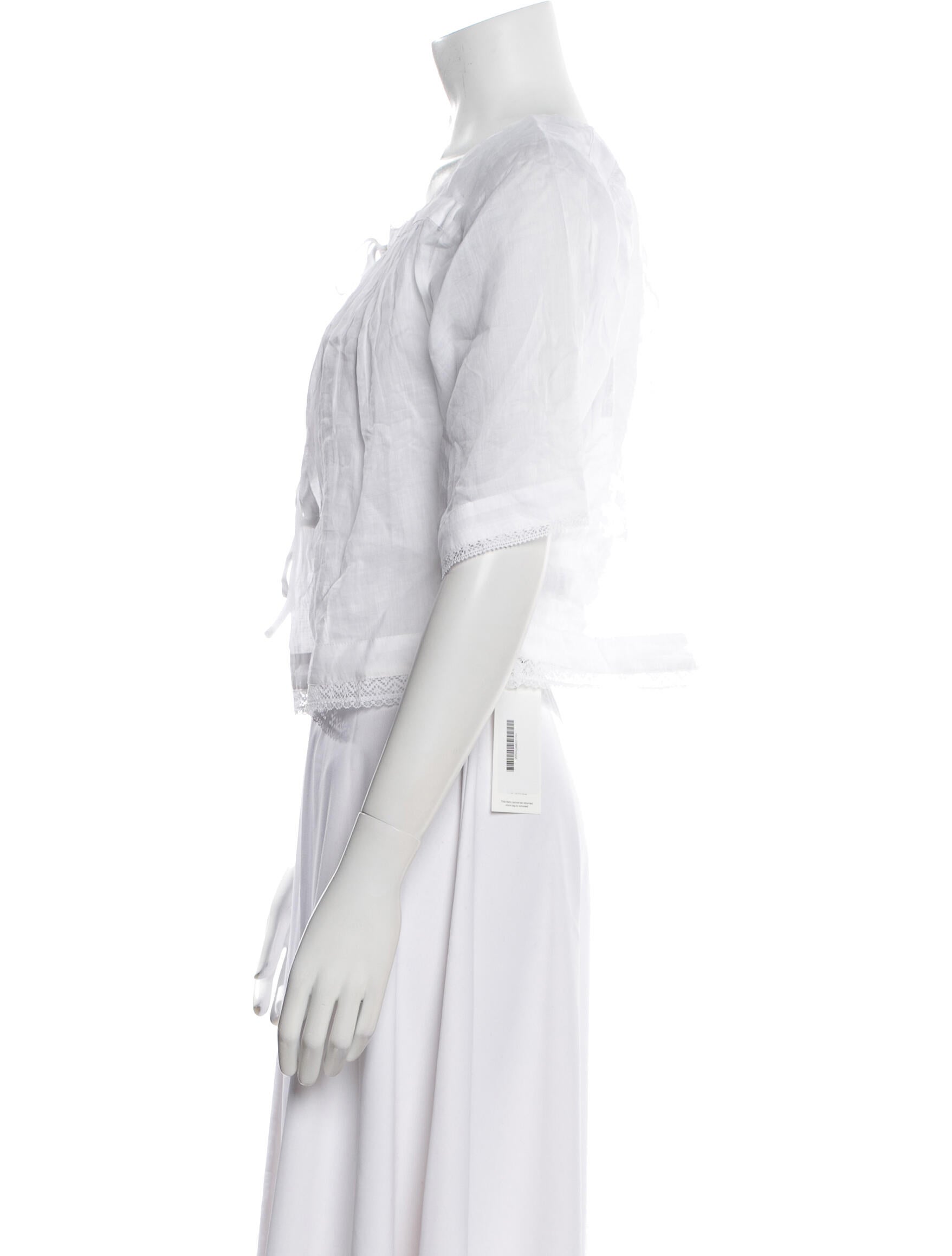 Rag & Bone Square Neckline Three-Quarter Sleeve Crop Top w/ Tags