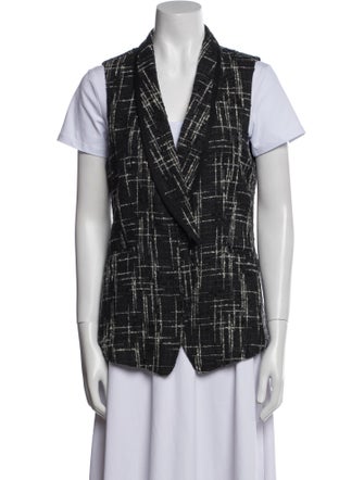 Rag & Bone Wool Plaid Print Vest