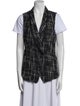 Rag & Bone Wool Plaid Print Vest