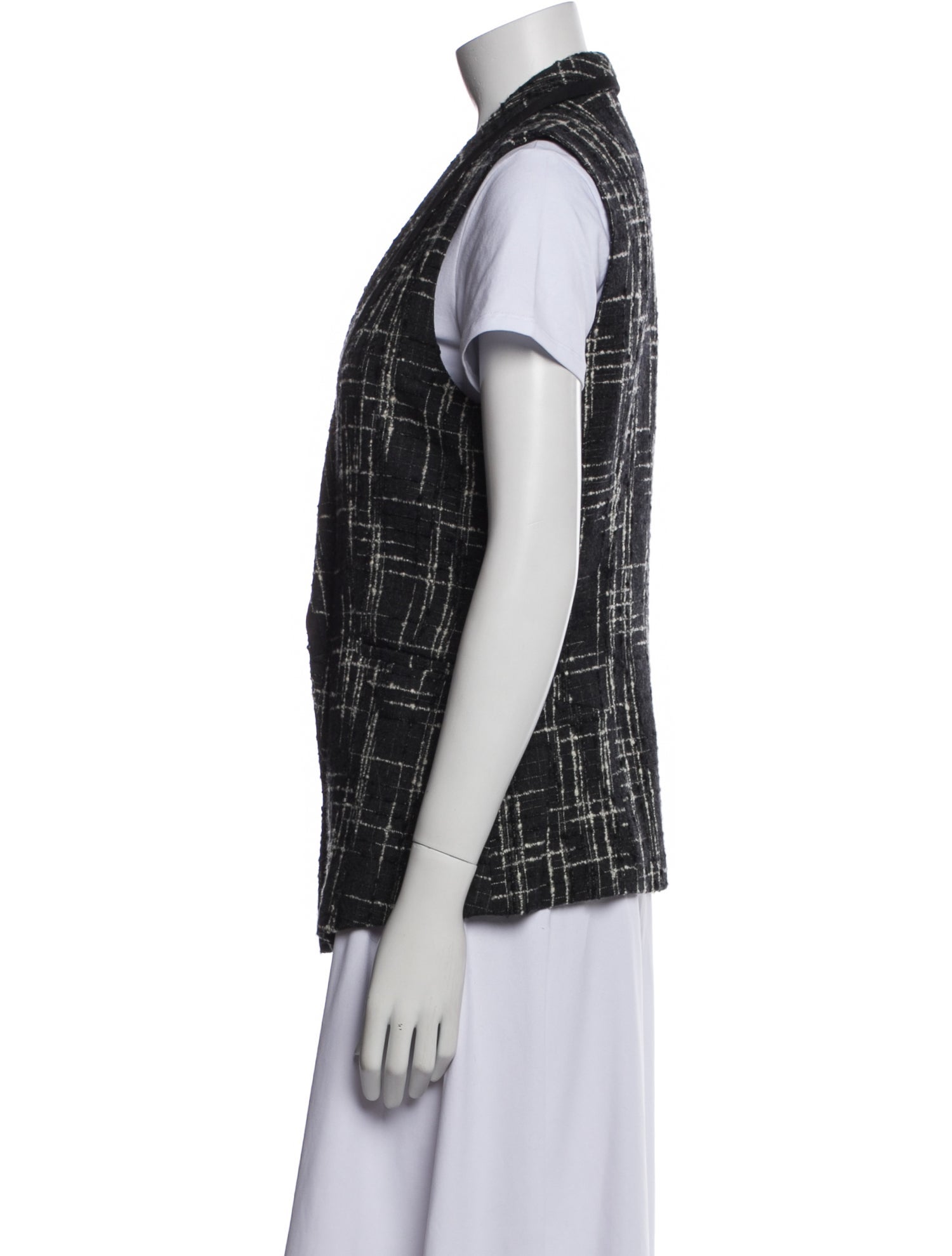 Rag & Bone Wool Plaid Print Vest