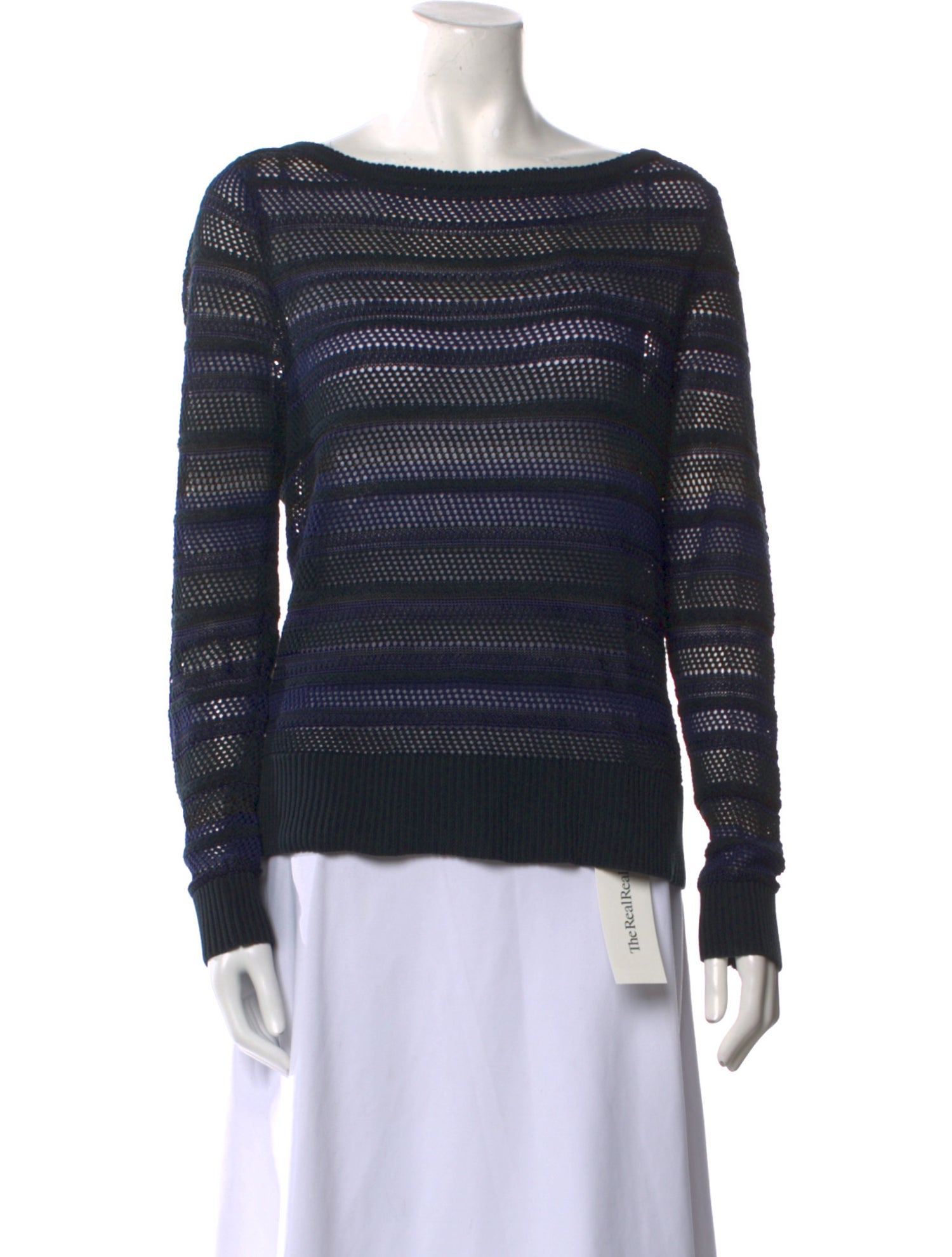 Rag & Bone Striped Bateau Neckline Sweater