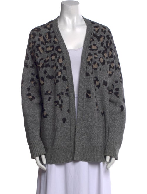 Rag & Bone Animal Print Open Front Sweater