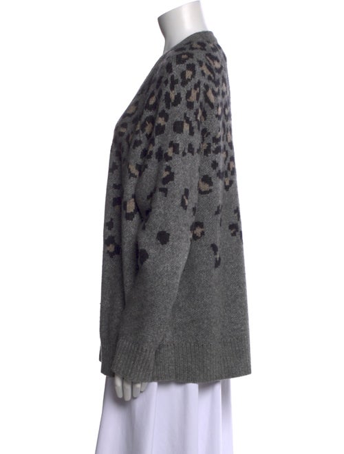 Rag & Bone Animal Print Open Front Sweater