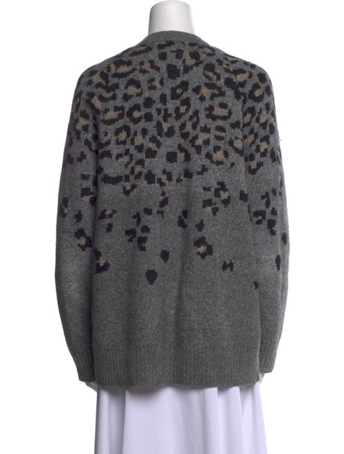 Rag & Bone Animal Print Open Front Sweater