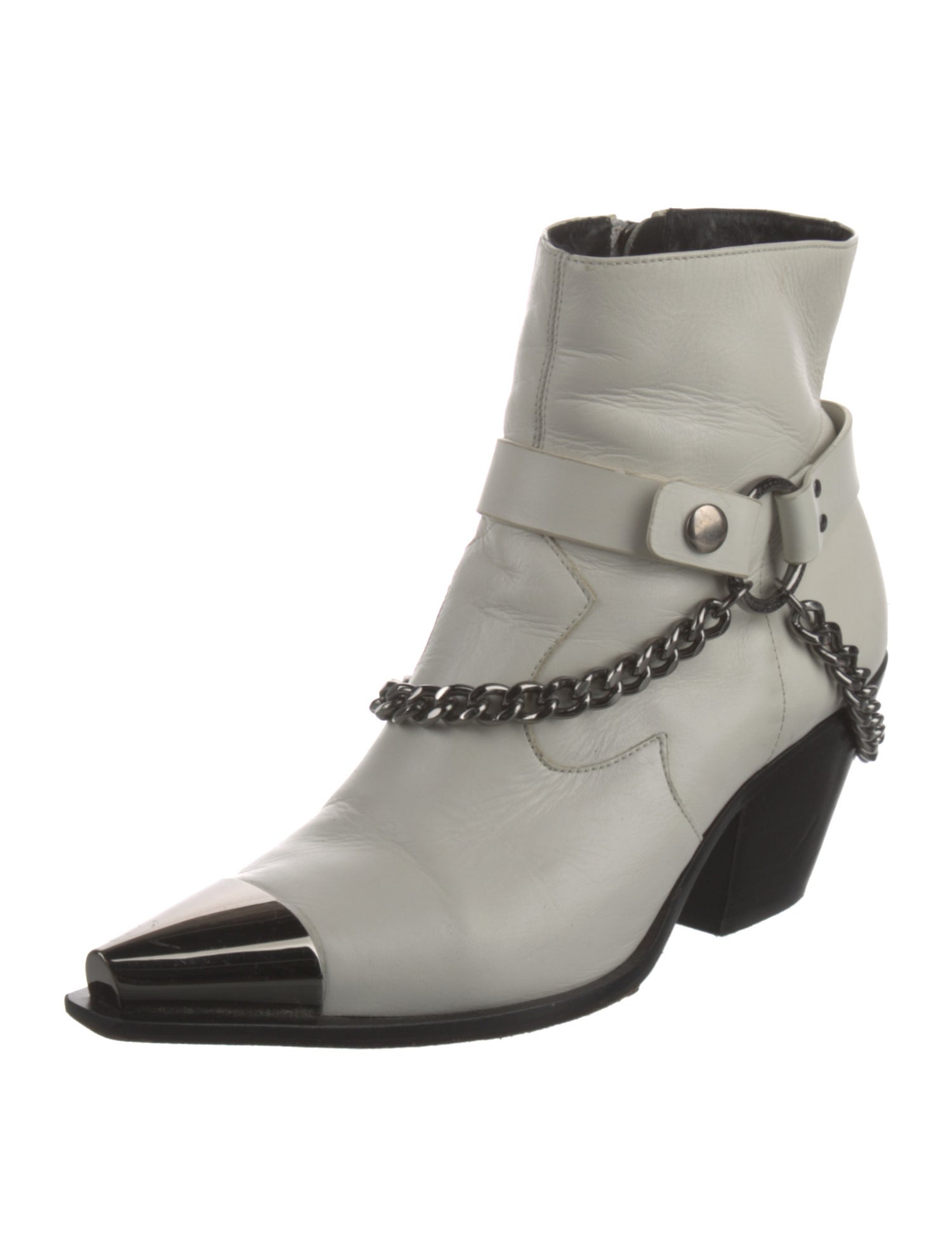 Rag & Bone Leather Chain-Link Accents Western Boots
