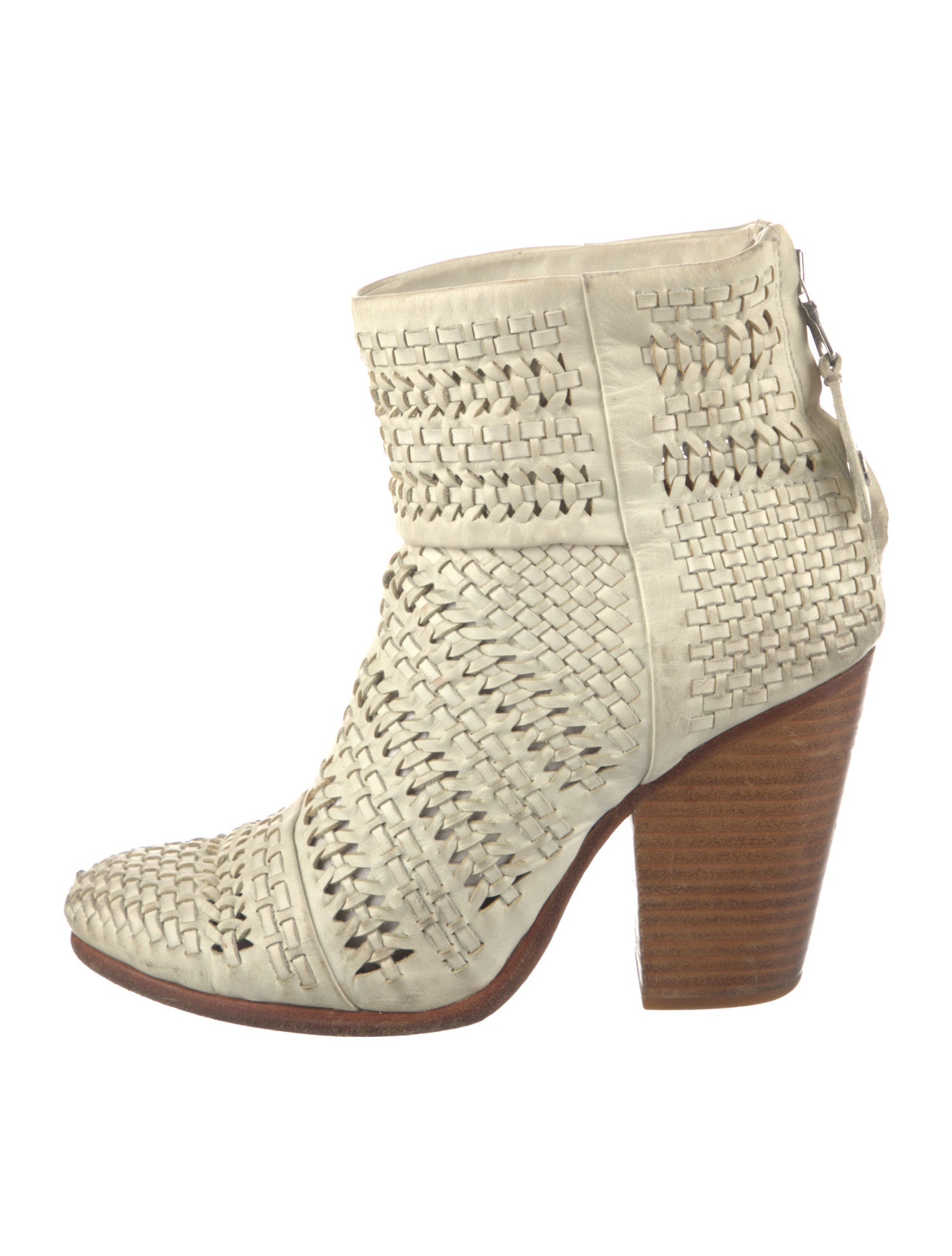 Rag & Bone Leather Colorblock Pattern Boots