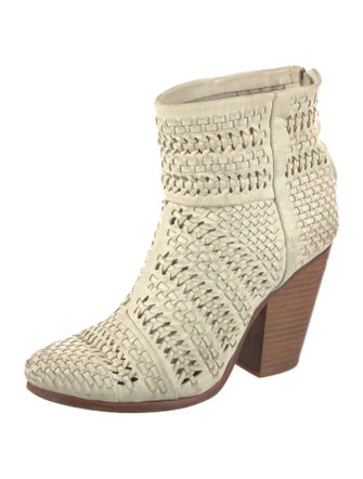 Rag & Bone Leather Colorblock Pattern Boots