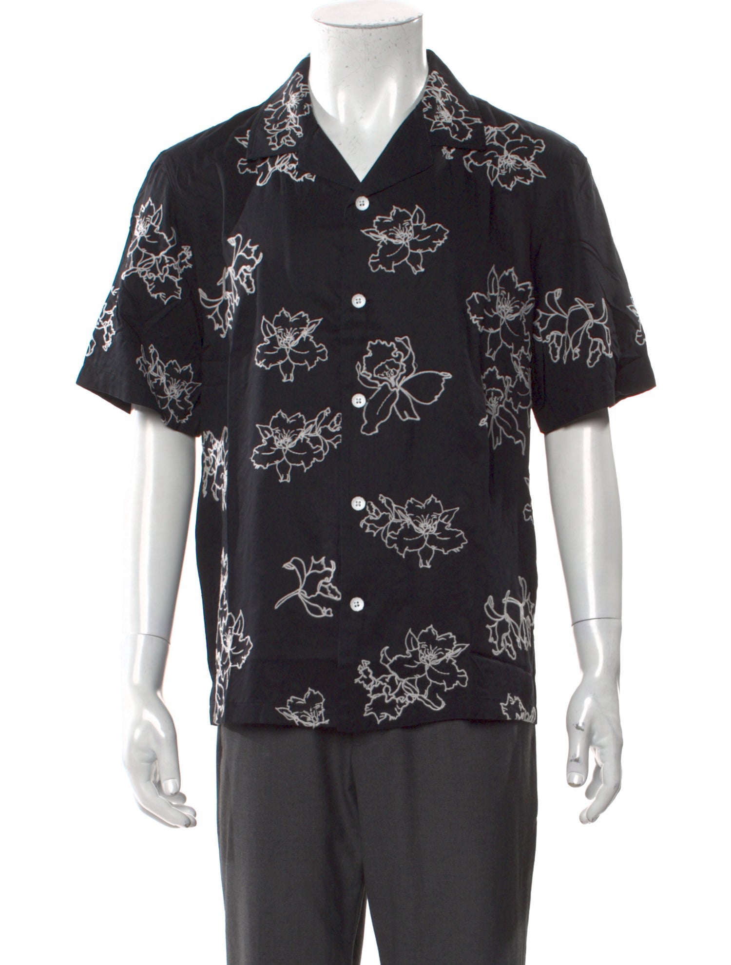 Rag & Bone Floral Print Short Sleeve Shirt w/ Tags