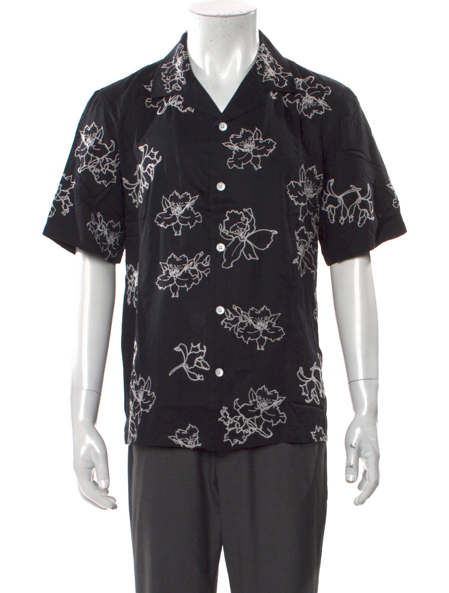 Rag & Bone Floral Print Short Sleeve Shirt w/ Tags