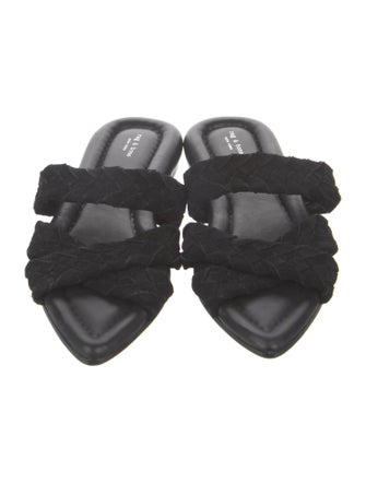 Rag & Bone Suede Braided Accents Slides