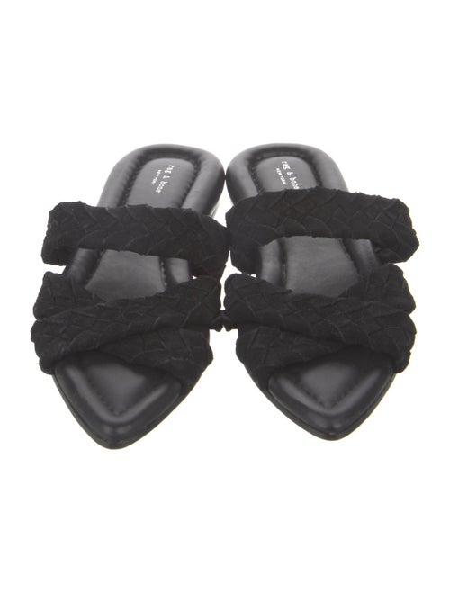 Rag & Bone Suede Braided Accents Slides