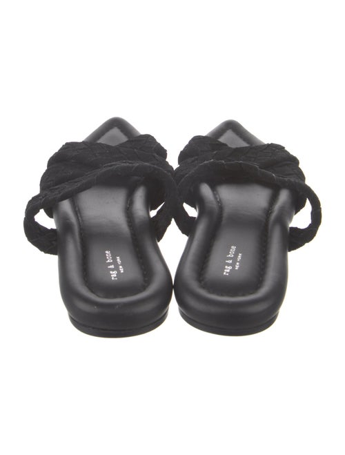 Rag & Bone Suede Braided Accents Slides