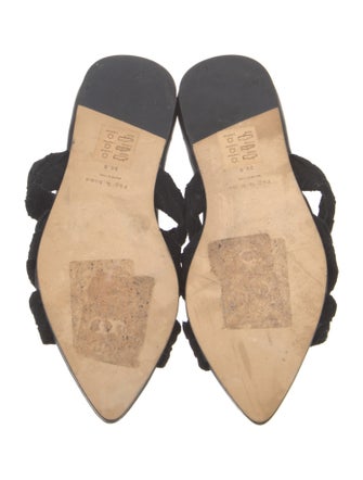 Rag & Bone Suede Braided Accents Slides