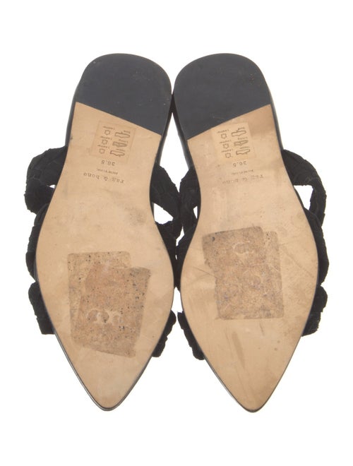 Rag & Bone Suede Braided Accents Slides