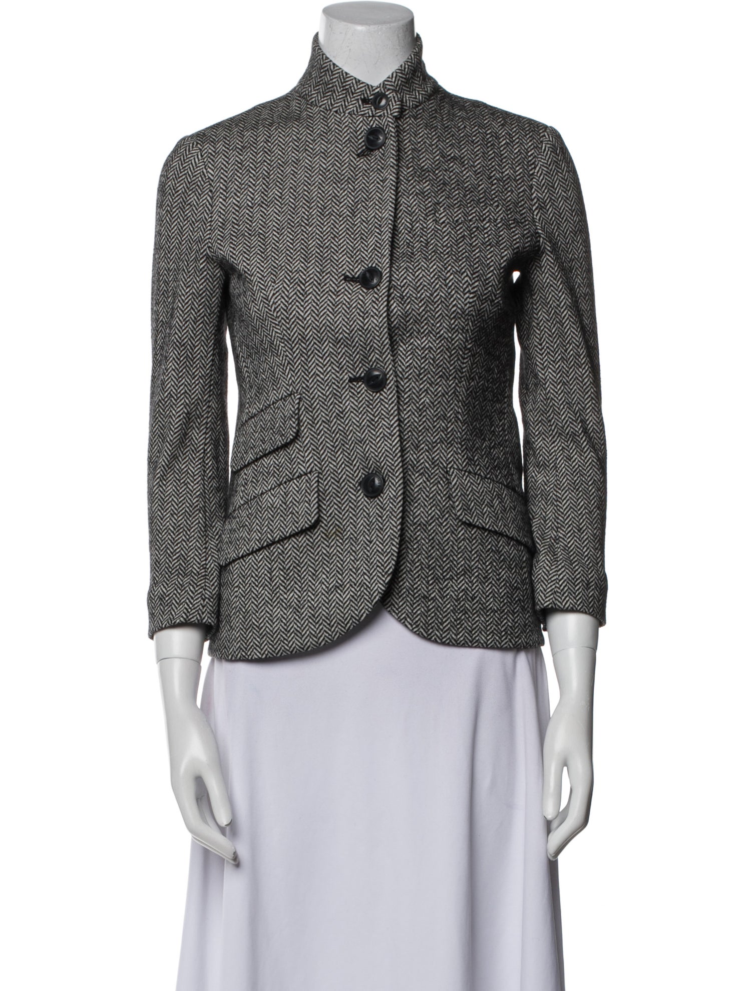Rag & Bone Virgin Wool Printed Evening Jacket
