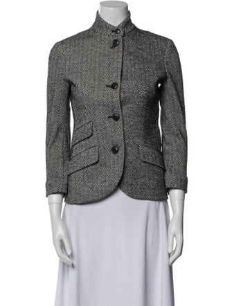 Rag & Bone Virgin Wool Printed Evening Jacket