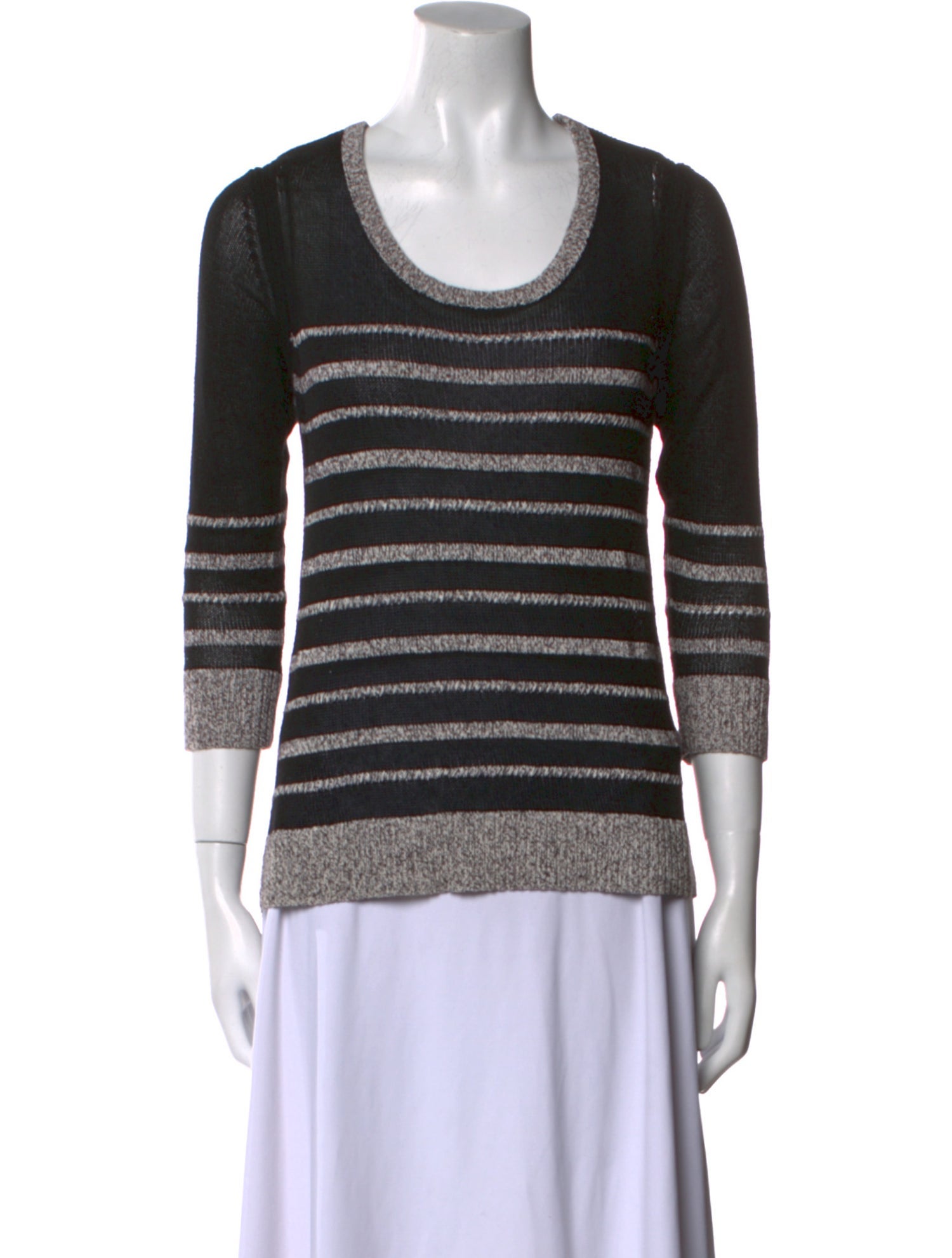 Rag & Bone Striped Scoop Neck Sweater