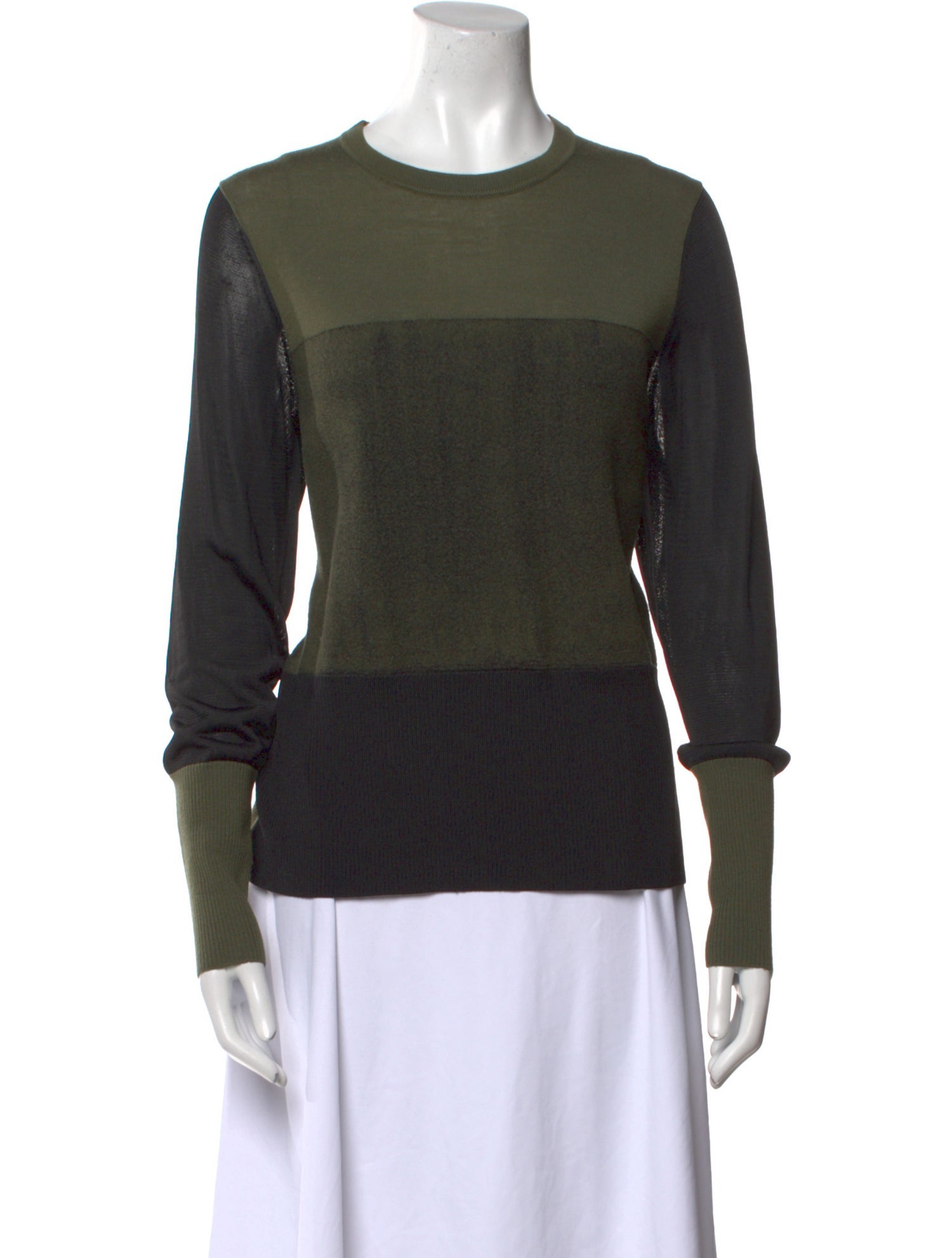 Rag & Bone Merino Wool Colorblock Pattern Sweater