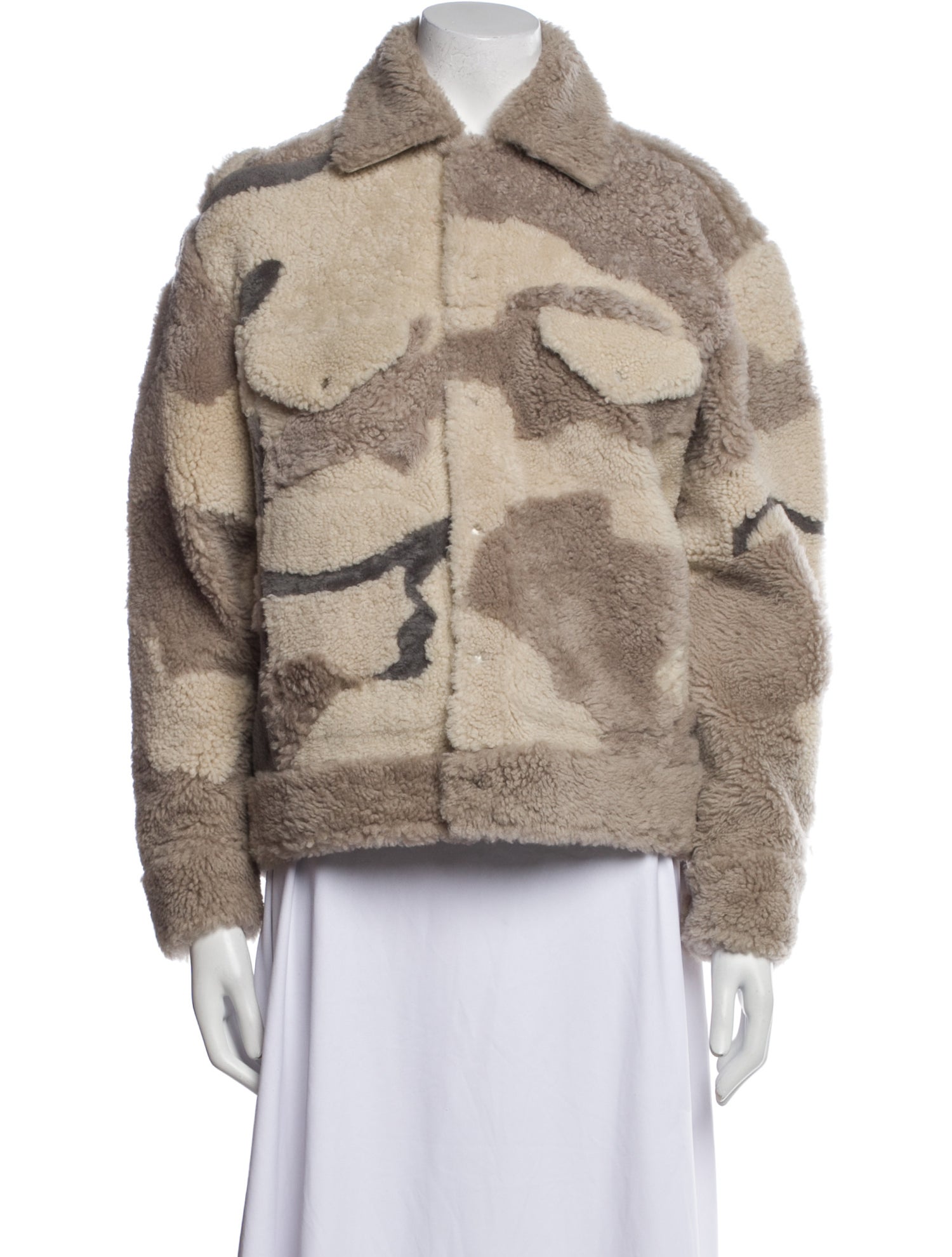 Rag & Bone Leather Printed Faux Fur Jacket w/ Tags