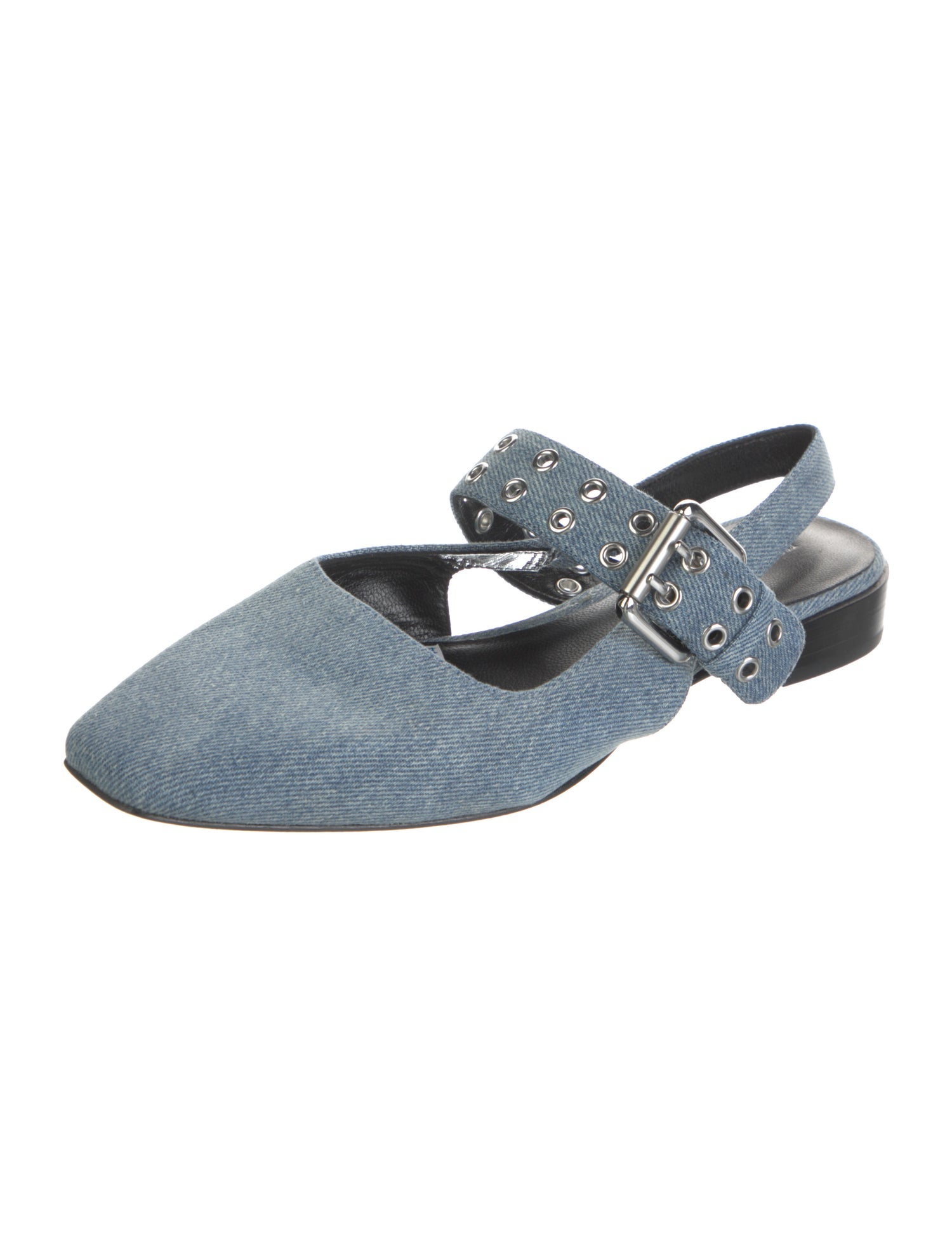 Rag & Bone Denim Slingback Flats