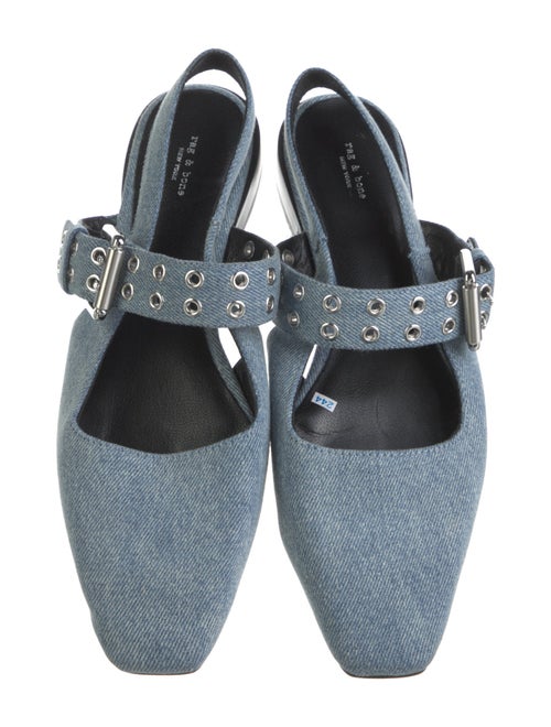 Rag & Bone Denim Slingback Flats