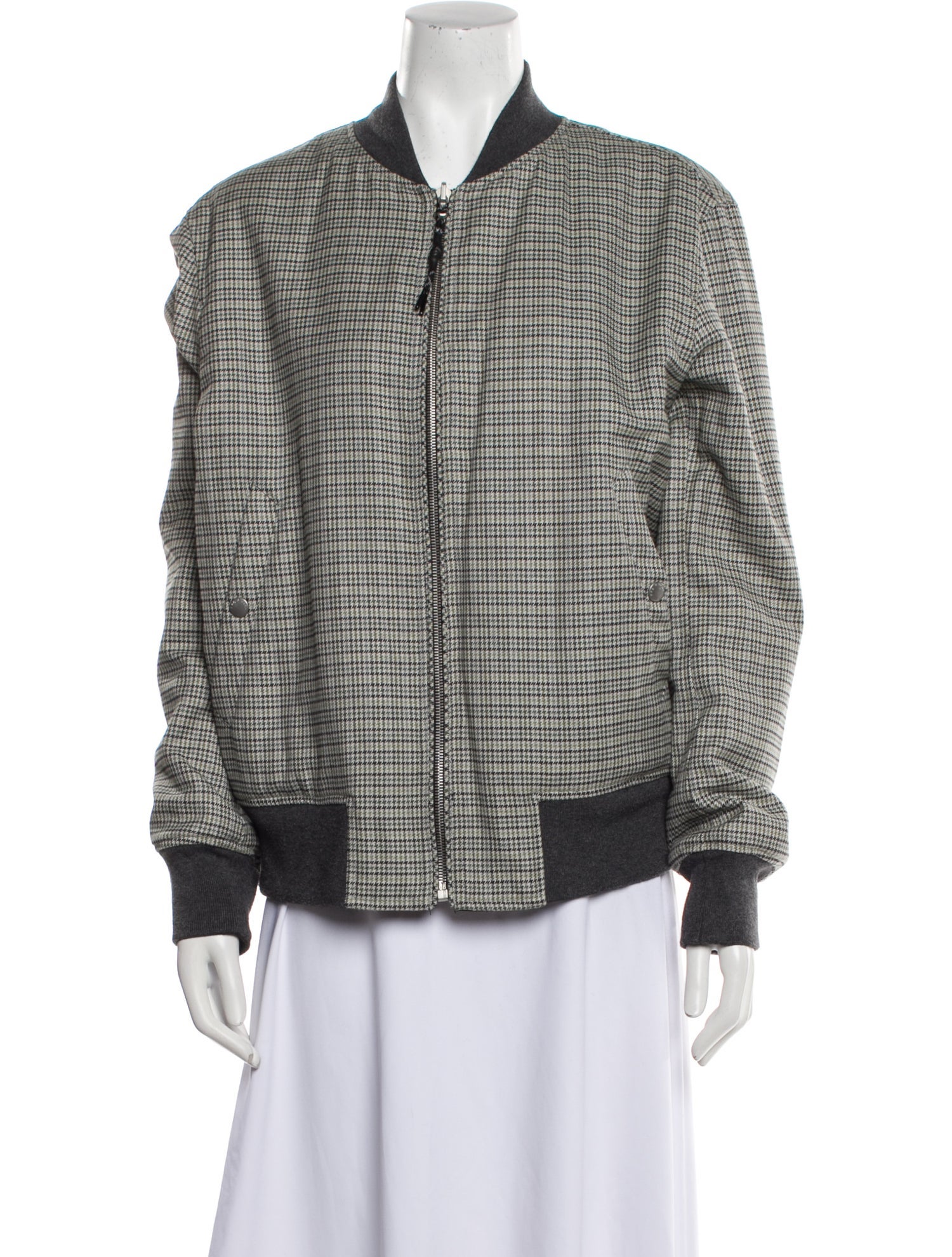 Rag & Bone Plaid Print Bomber Jacket