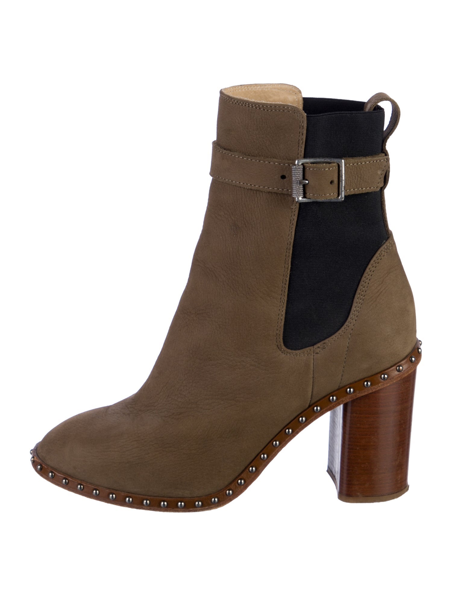 Rag & Bone Suede Studded Accents Chelsea Boots