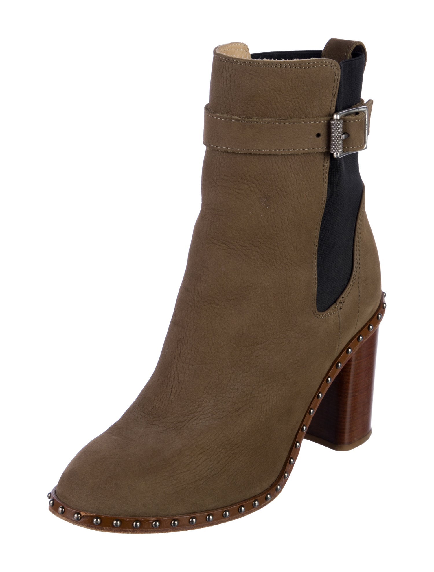 Rag & Bone Suede Studded Accents Chelsea Boots