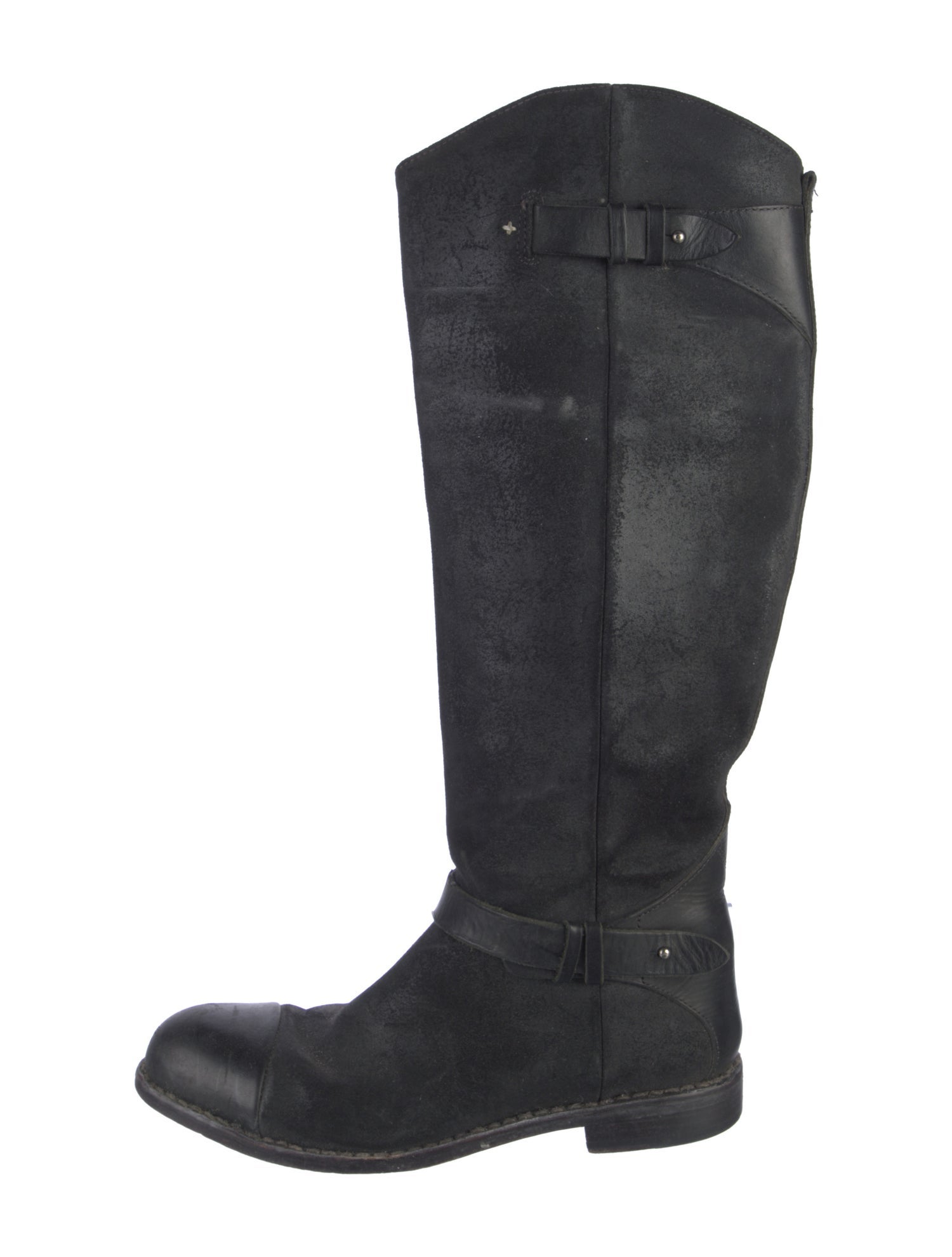 Rag & Bone Leather Leather Trim Embellishment Riding Boots