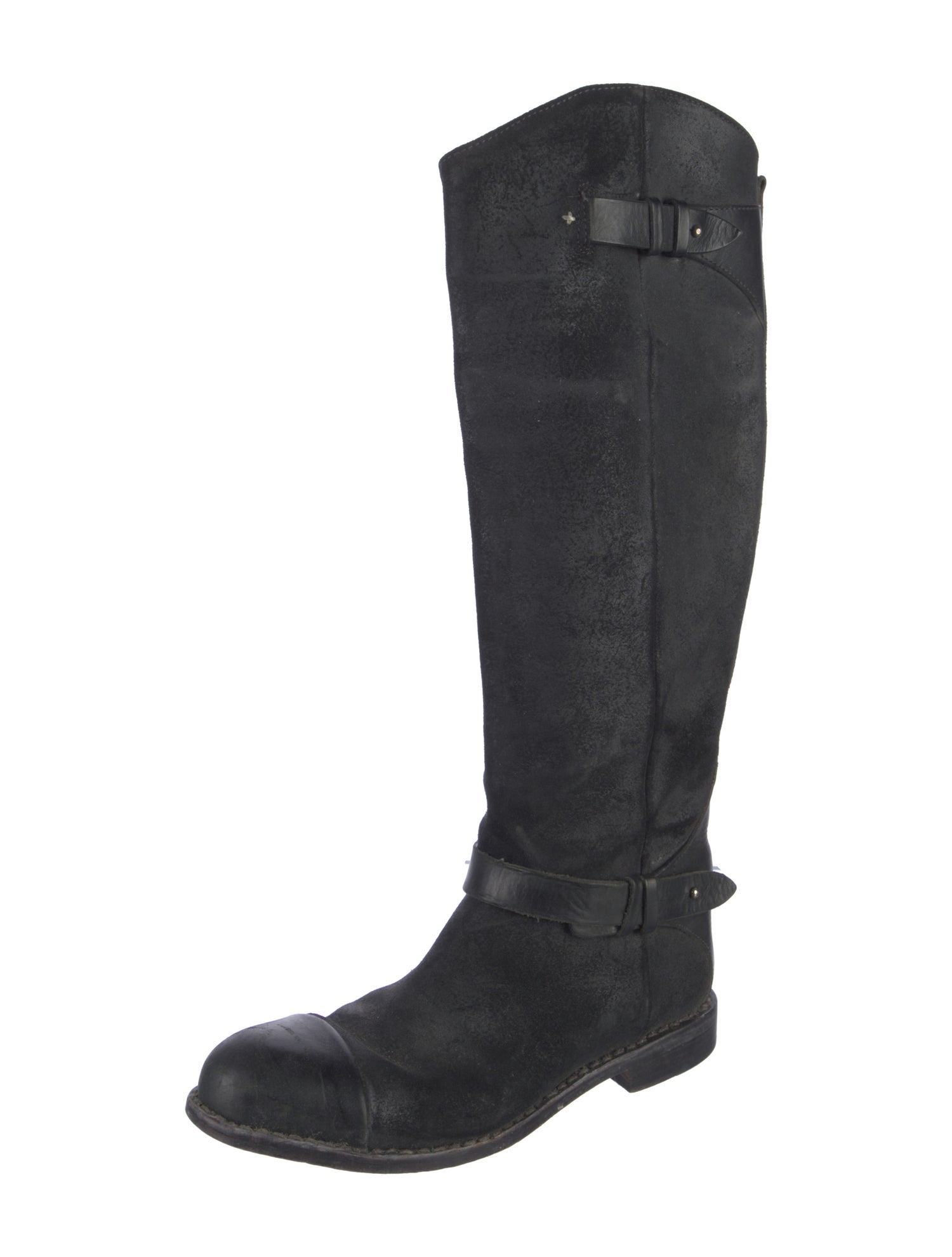 Rag & Bone Leather Leather Trim Embellishment Riding Boots