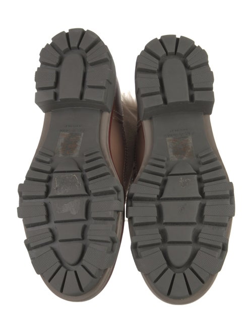 Rag & Bone Leather Fur Trim Combat Boots