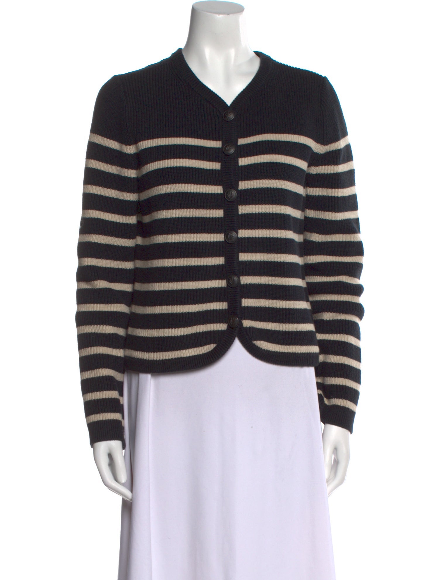 Rag & Bone Striped V-Neck Sweater