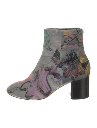 Rag & Bone Velvet Floral Print Boots