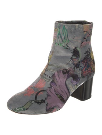 Rag & Bone Velvet Floral Print Boots