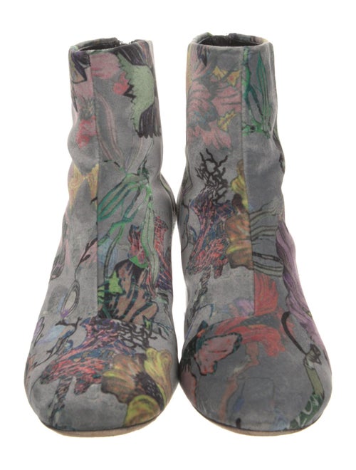 Rag & Bone Velvet Floral Print Boots