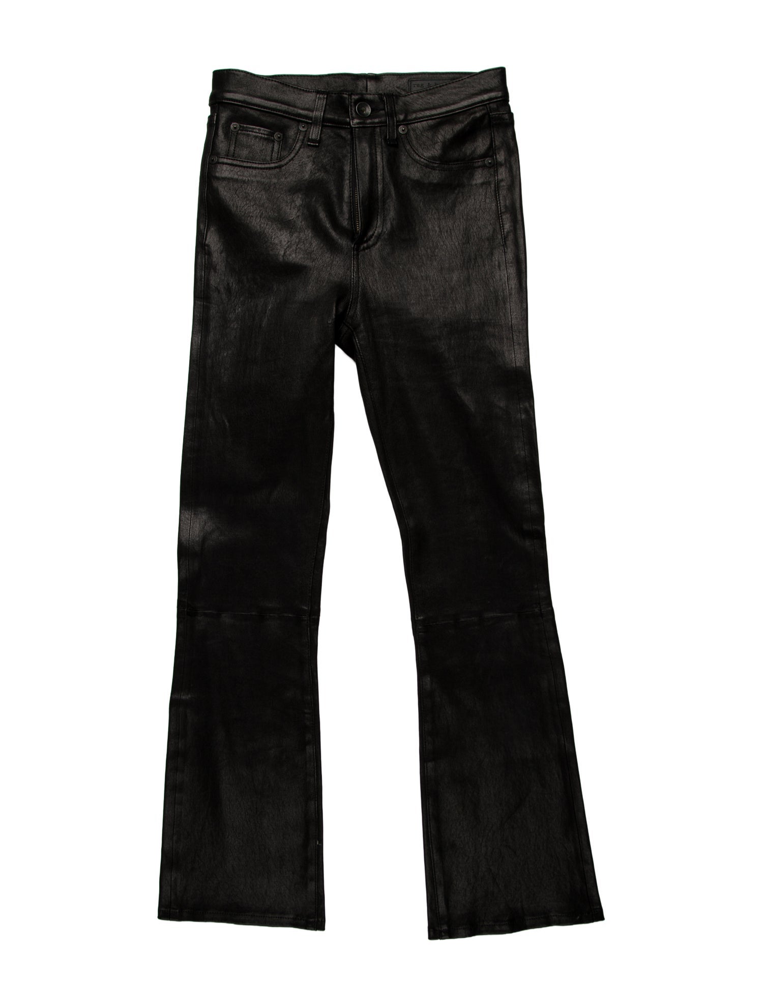 Rag & Bone Lamb Leather Straight Leg Pants