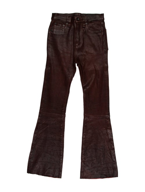 Rag & Bone Lambskin Straight Leg Pants